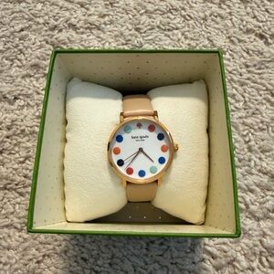 Kate Spade Gold Watch with Multicolor Dots